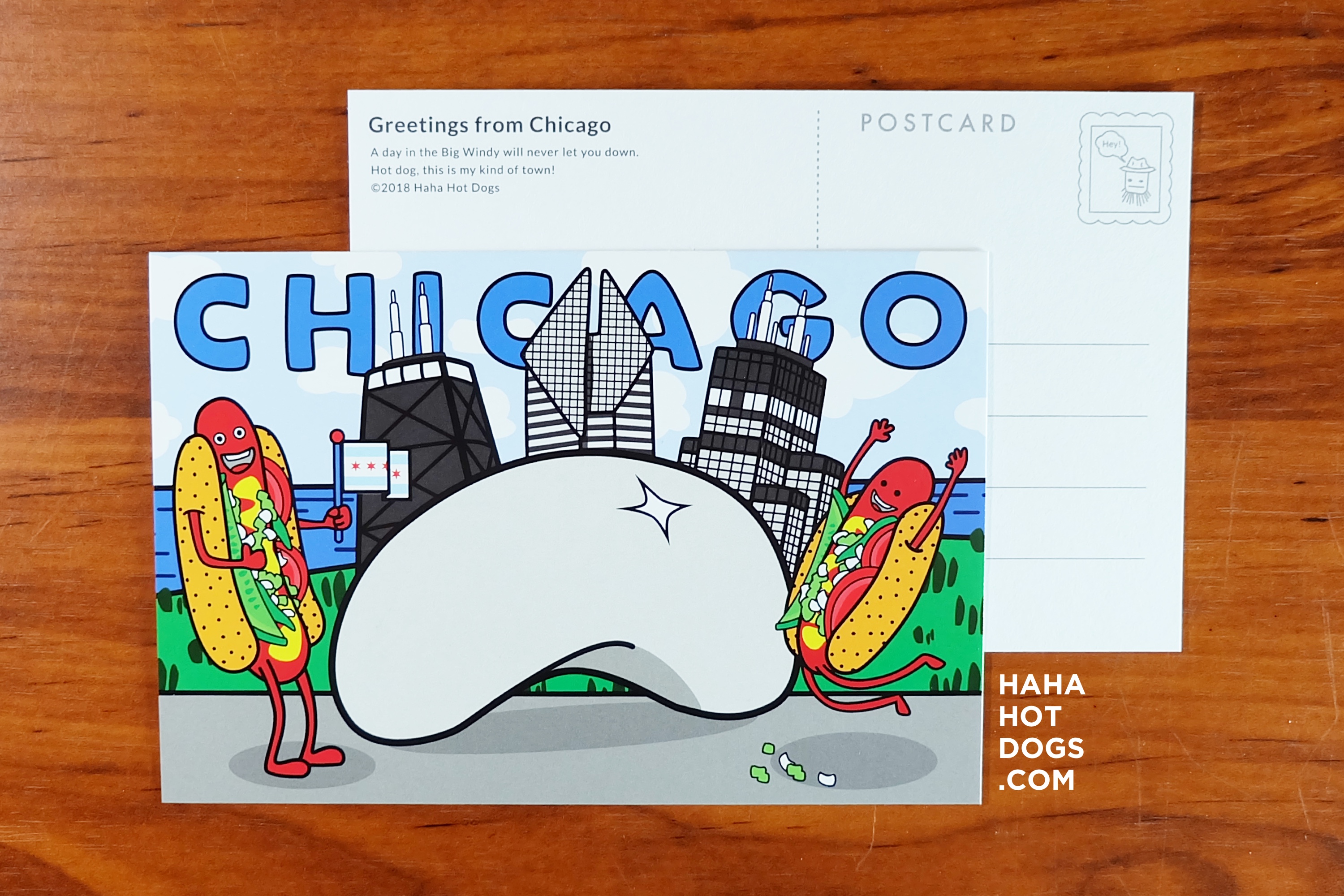 chicago dogs postcard