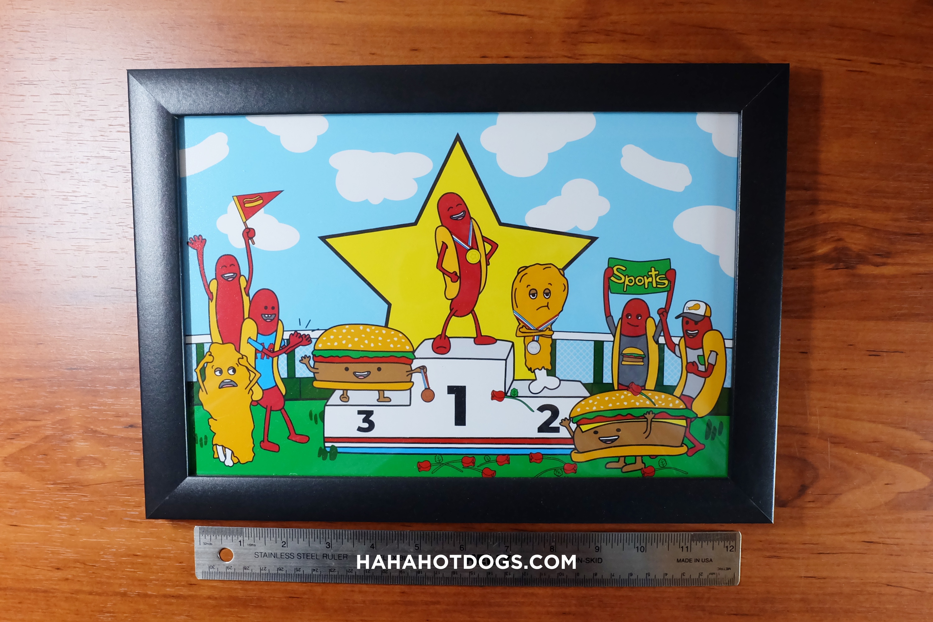 hot dog winner print